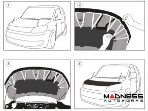 Jeep Renegade Front Hood Mask - Carbon Fiber Look (2015-2024)